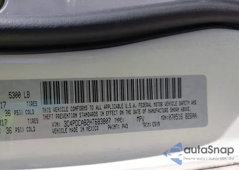 2017 Dodge Journey Se from USA, damaged, VIN 3C4PDCAB2HT683807